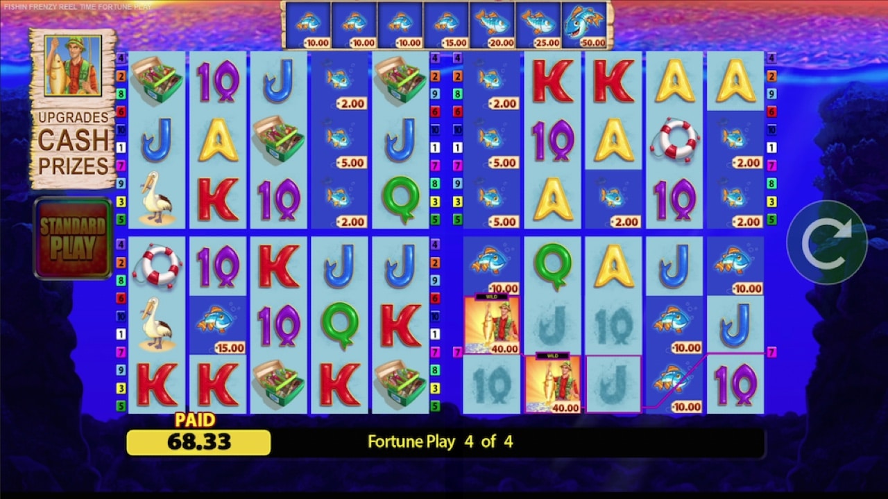Fishin' Frenzy Reel Time Fortune Play mit 4 Mini-Slots in einem Spiel!
