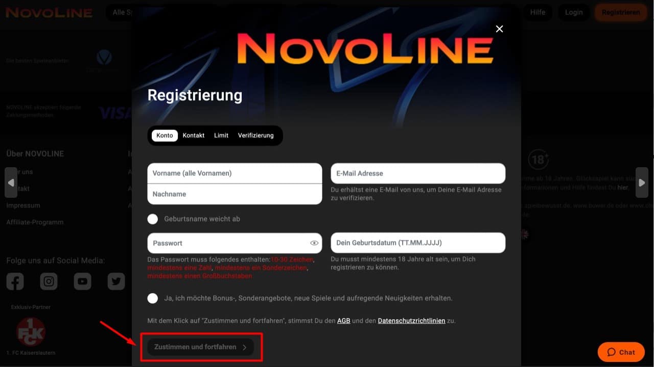 Novoline Casino Registrierung