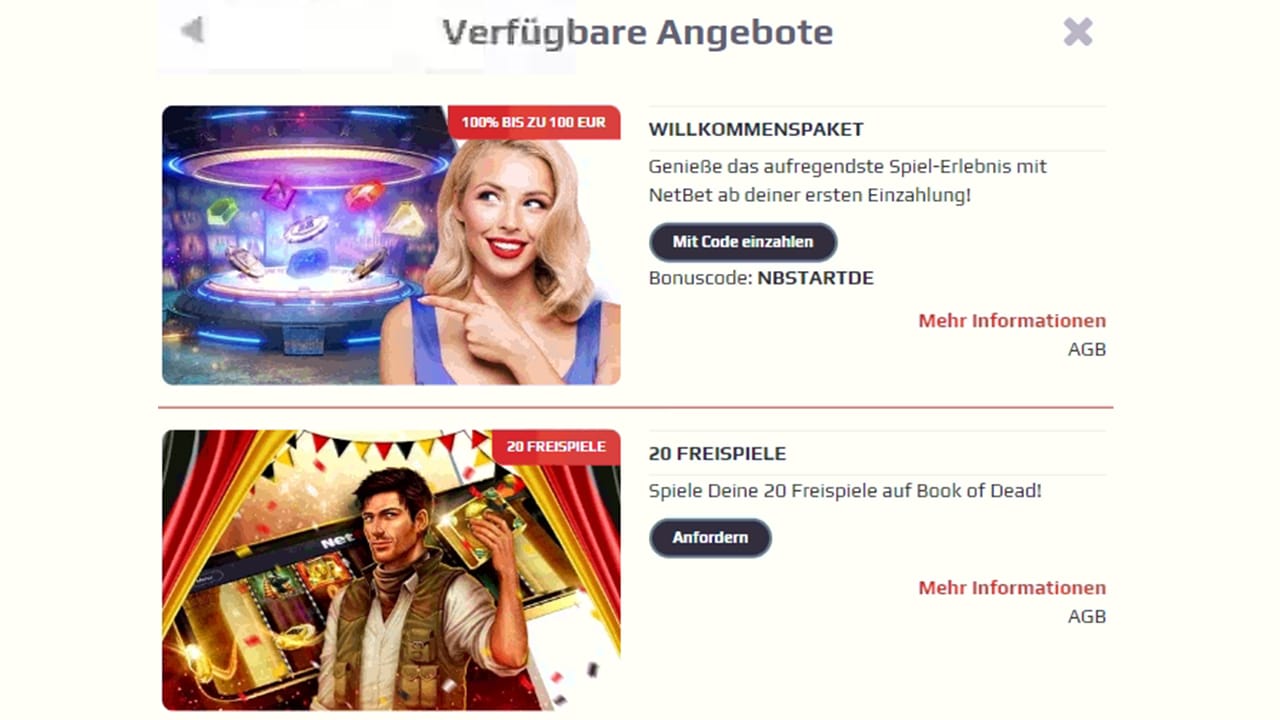 Netbet Casino Bonus ohne Einzahlung zum Start in Deutschland