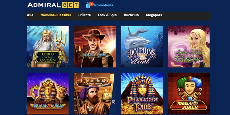 NOVO INTERACTIVE startet mit deutschem AdmiralBet Online Casino