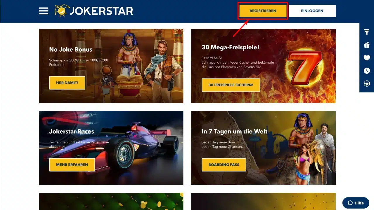 Jokerstar Casino Bonus richtig beanspruchen