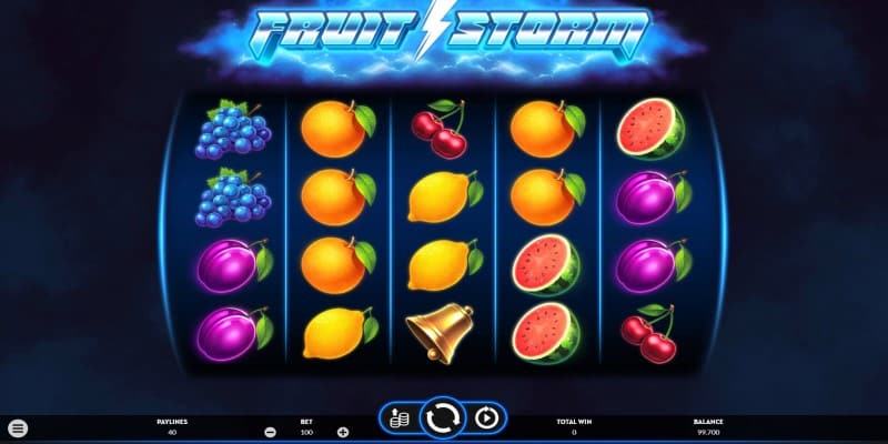 Aufbau vom Fruit Storm Spielautomat