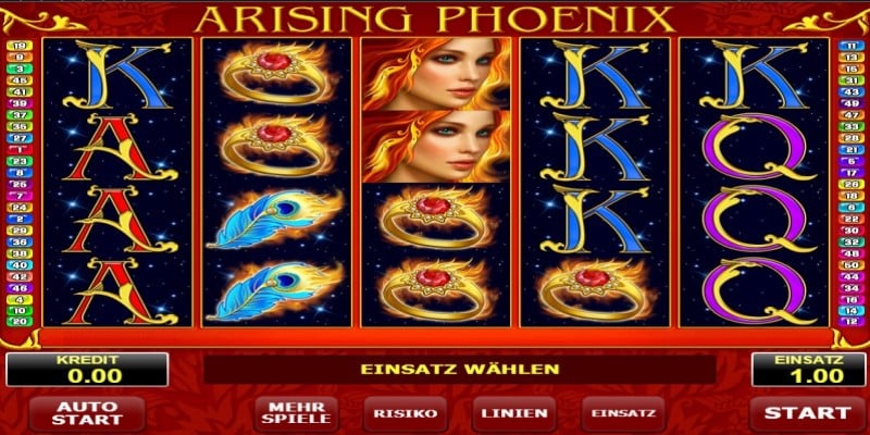 Übersicht Arising Phoenix Spielautomat