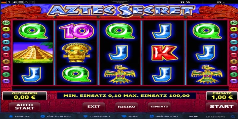 Übersicht Aztec Secret Spielautomat
