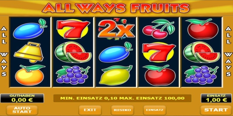Übersicht zum All Ways Fruits Spielautomat