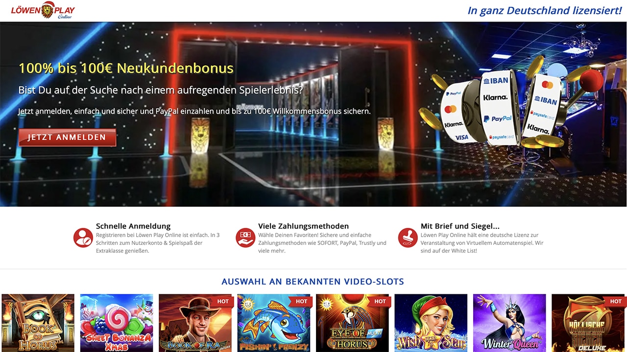 Löwen Play Online Casino Bonus einlösen