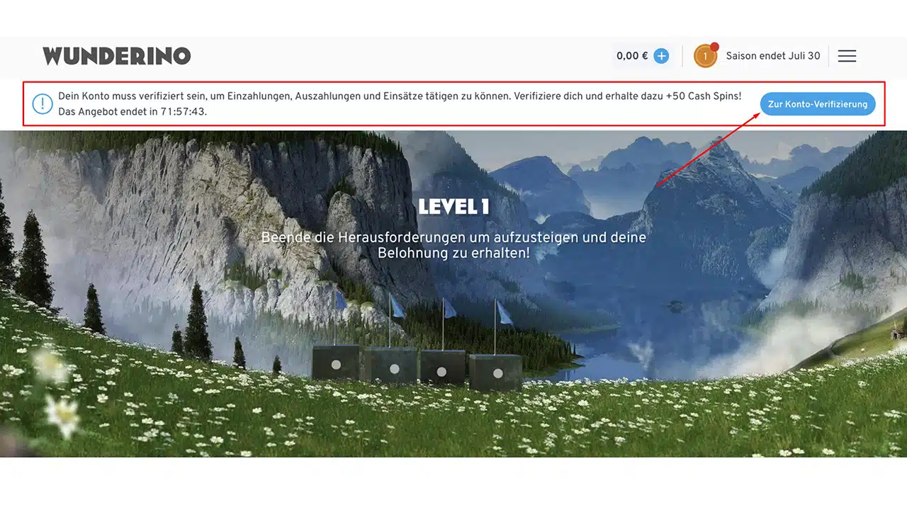 Neukunden Wunderino Freispiele aktivieren
