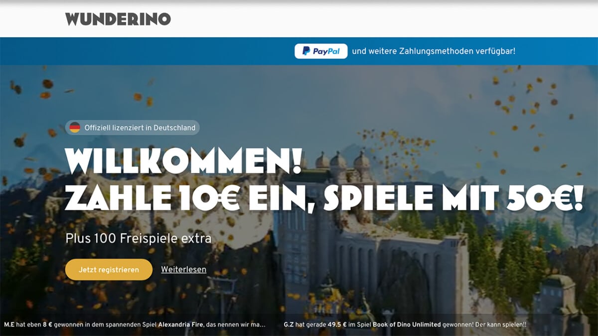 wunderino casino testbericht