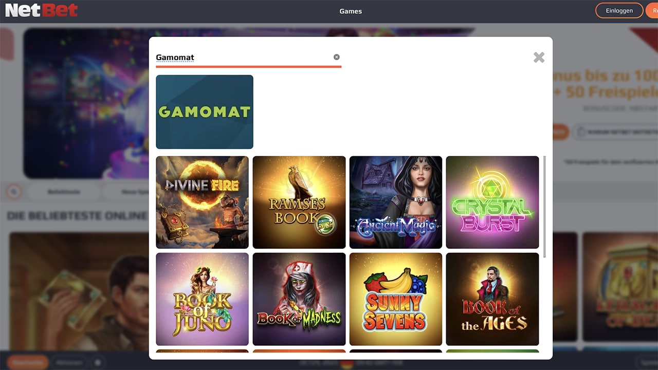 Neues Gamomat Online Casino NetBet Deutschland