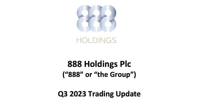 888 Holdings: Geschäftsbericht 3. Quartal 2023 mit 10% Umsatzverlust