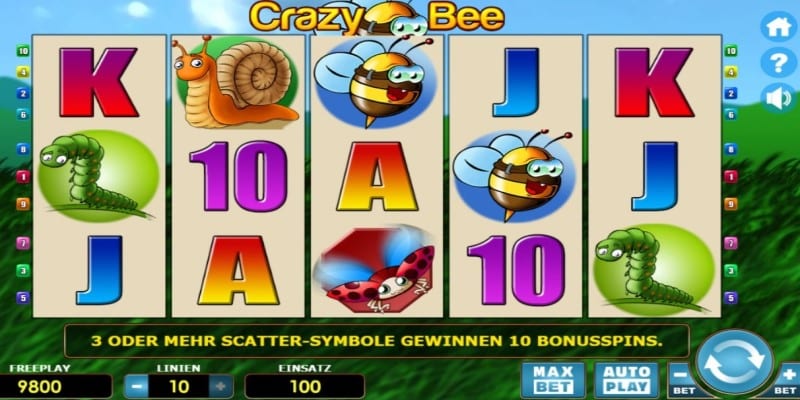 Übersicht Crazy Bee Spielautomat