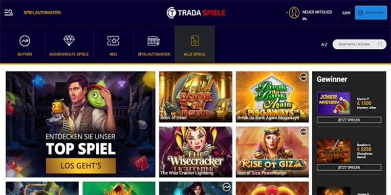TradaSpiele Casino Erfahrungen und Test