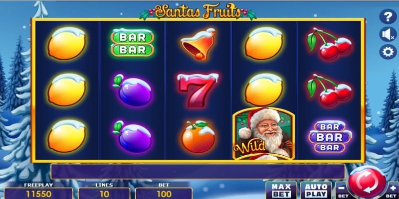 Übersicht santas fruits Spielautomat