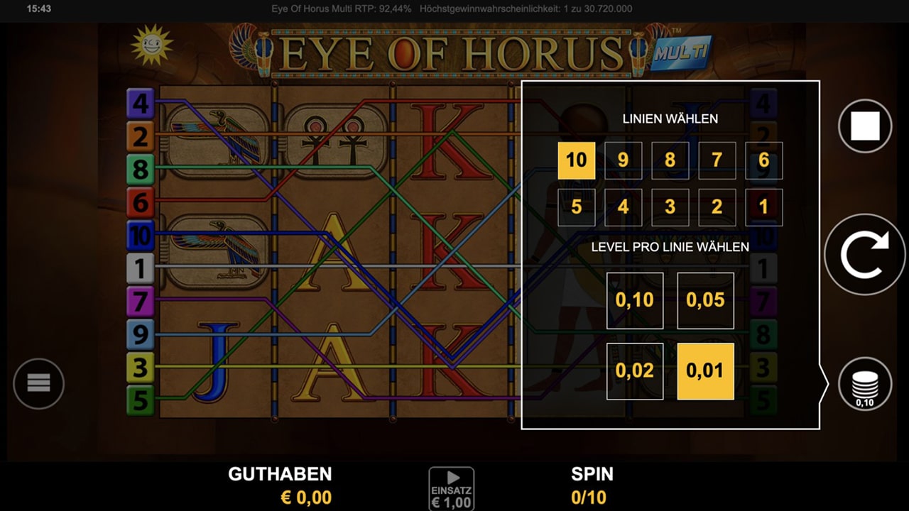 Eye of Horus Multi (Reel Time Gaming)