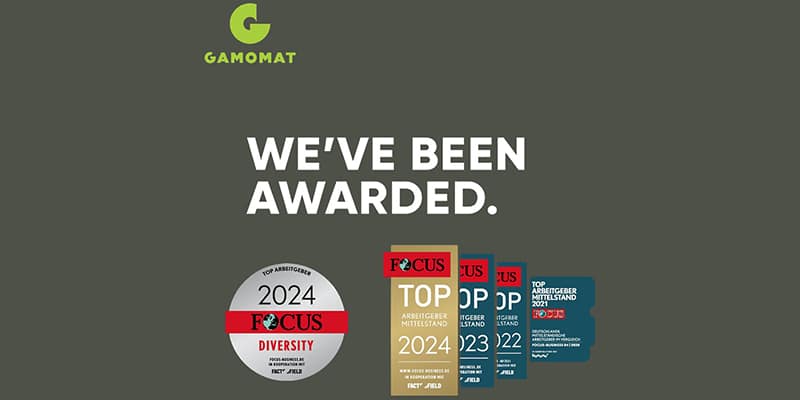 Gamomat erhält Diversity Siegel und ist Top-Arbeitgeber Mittelstand 2024 