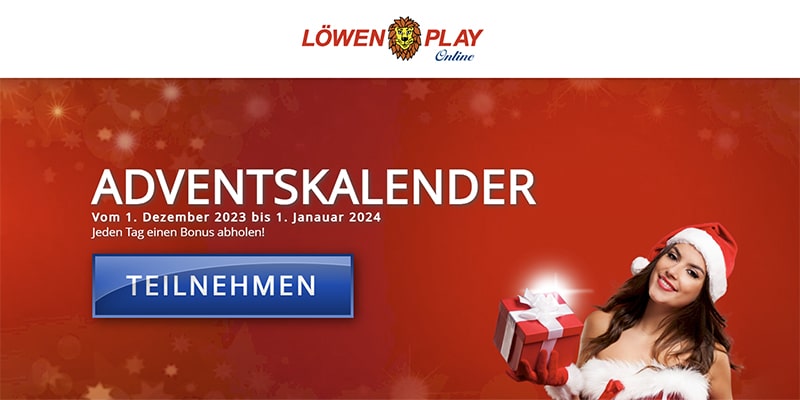 Löwen Play Adventskalender 2023 – Türchen auf für gute Boni!