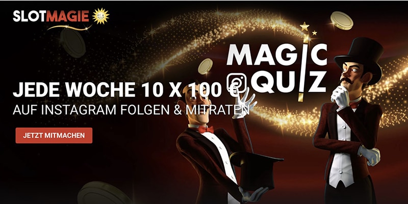 SlotMagie Magic Quiz – jeden Montag 100 Euro gewinnen mit Rätseln!