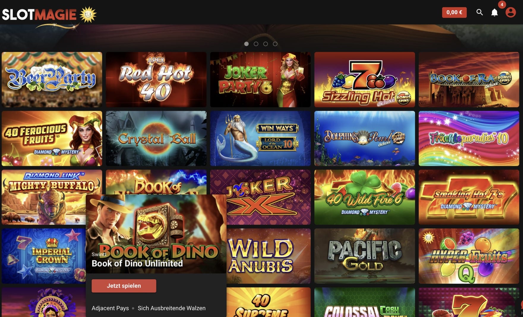 Swintt Online Casino Spiele bei SlotMagie Deutschland