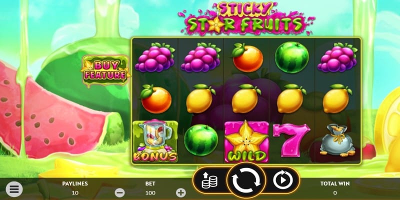 Übersicht Sticky Star Fruits Spielautomat
