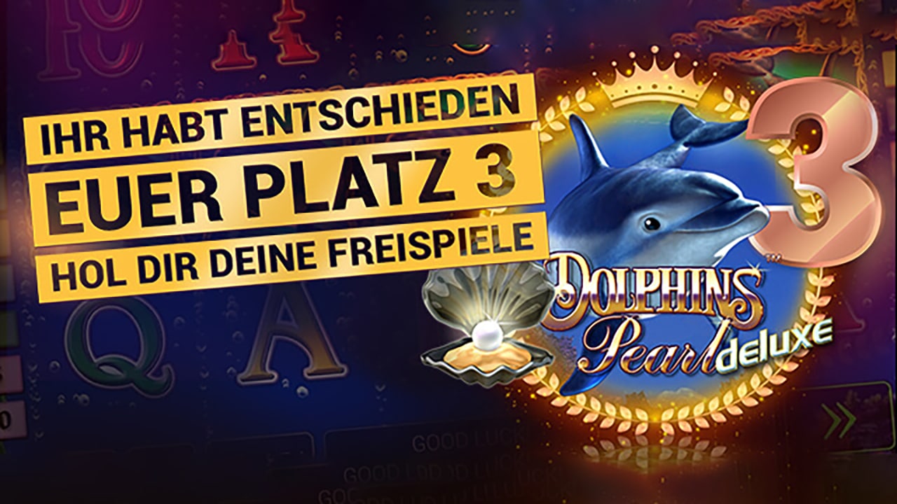 Novoline Spiel des Jahres 2023: 3. Platz Dolphin's Pearl Deluxe