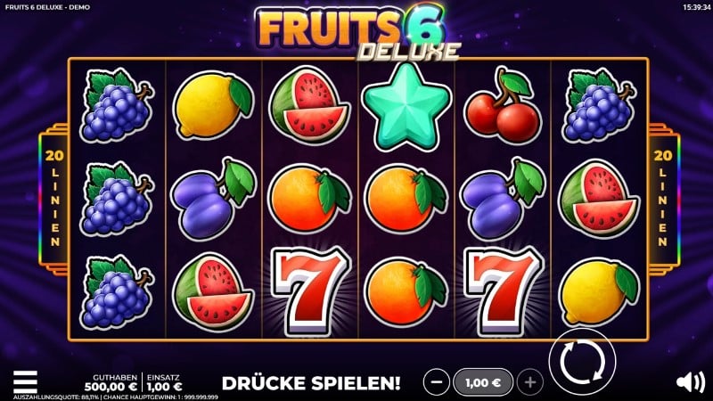 Übersicht Fruits 6 Deluxe Spielautomat
