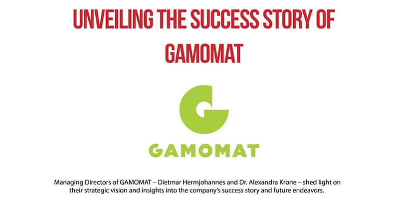 Gamomat: Dr. Alexandra Krone und Dietmar Hermjohannes im Infinity Gaming Magazine