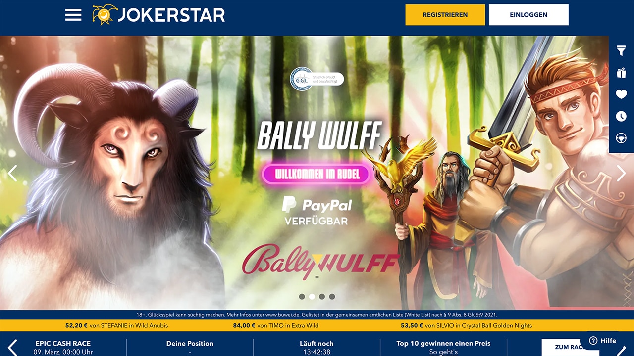 Automaten-Sensation: Bally Wulff Sun Fire Spielautomat bei Jokerstar online!