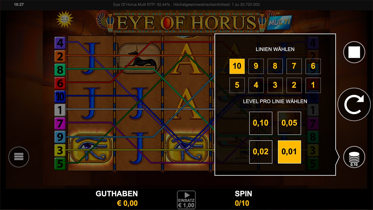 Eye of Horus mit MULTI-Feature