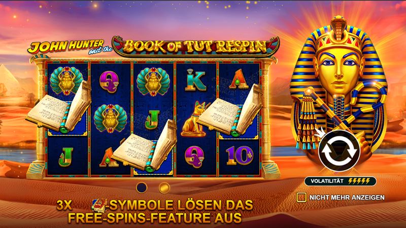 John Hunter and the Book of Tut Respin Slot Test