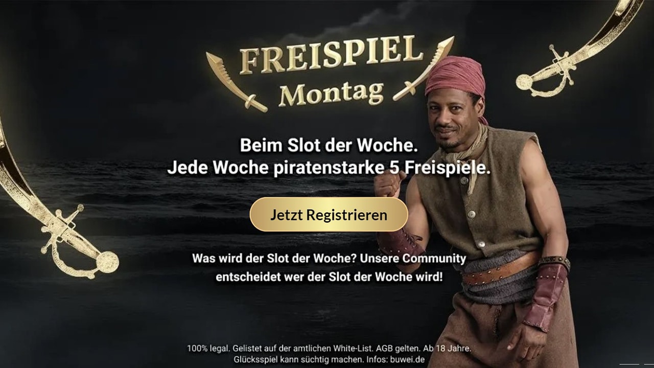 Montag 5 Freispiele ohne Einzahlung