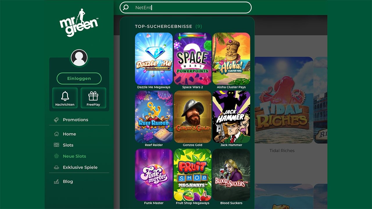 Brandneu: NetEnt Casino-Spiele jetzt verf&uuml;gbar bei Mr Green Deutschland