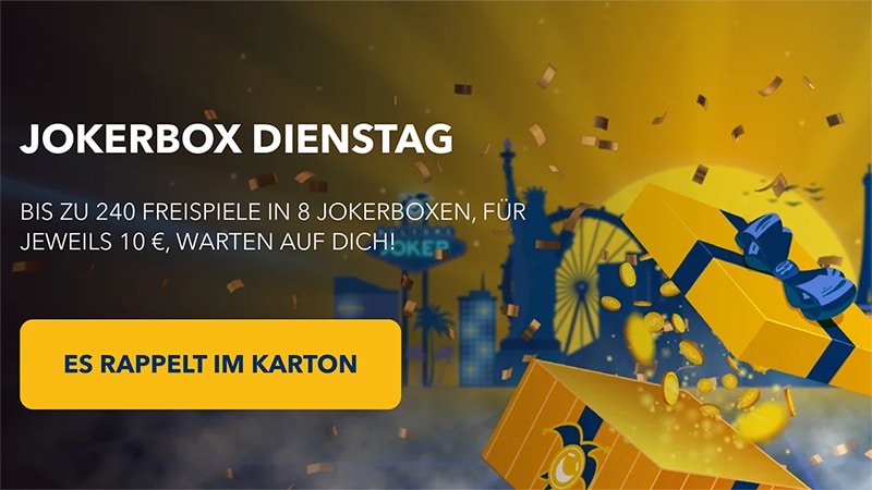 240 Freispiele mit der Jokerbox bei Jokerstar gewinnen