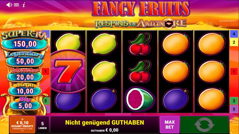 Fancy Fruits Respins of Amun-Re Walzenset