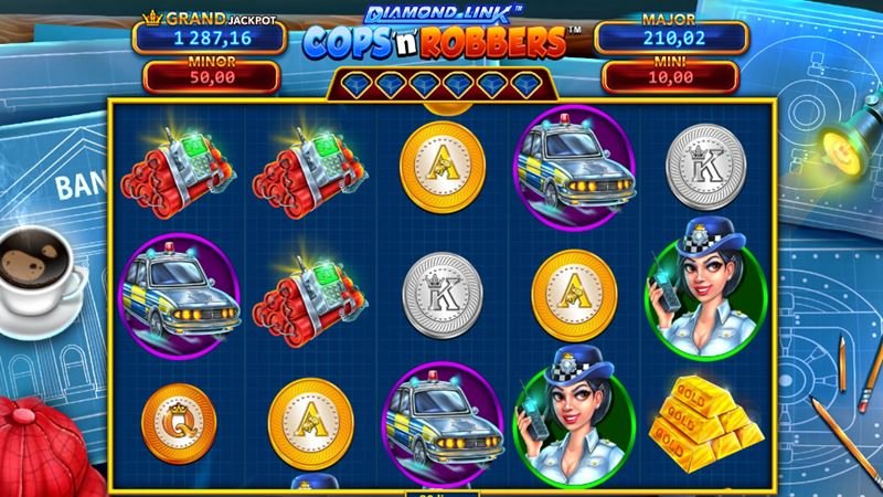 Diamond Link Cops &lsquo;n&rsquo; Robbers Auszahlungstabelle