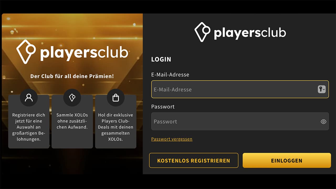 StarGames Players Club Account eröffnen