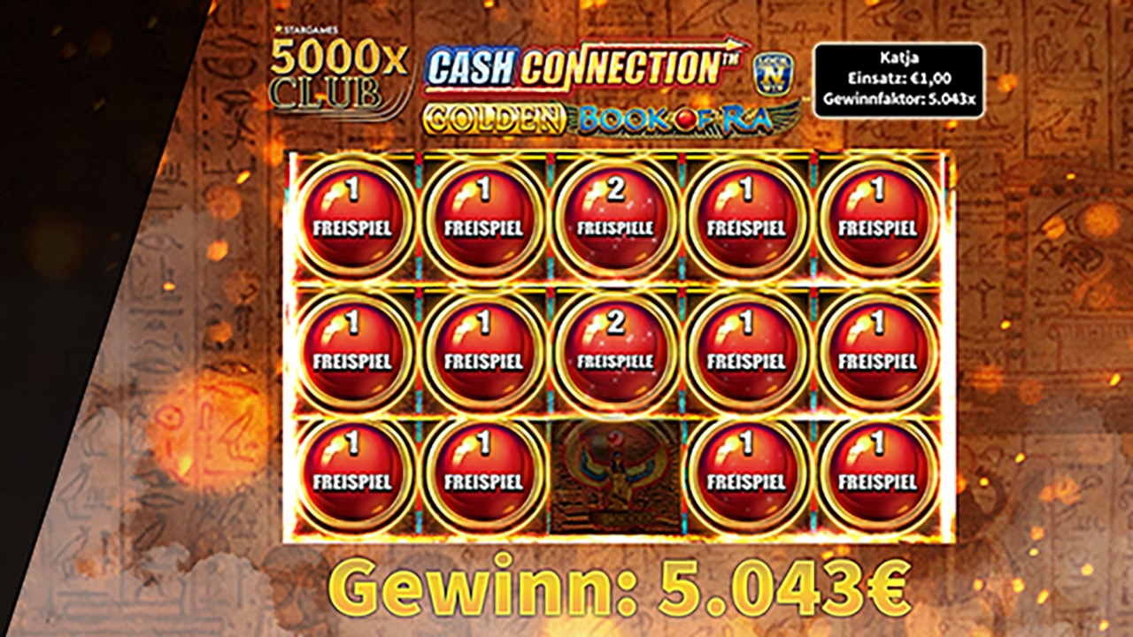 Cash Connection Golden Book of Ra Jackpot Gewinn