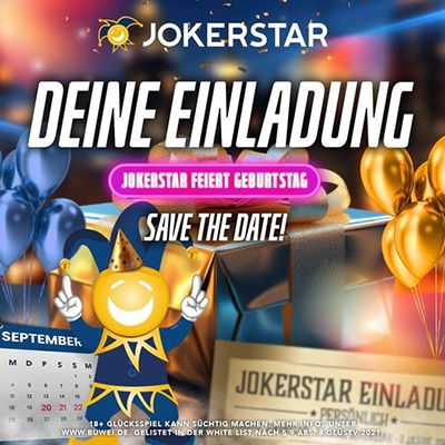 Zweiter Casino Geburtstag von Jokerstar