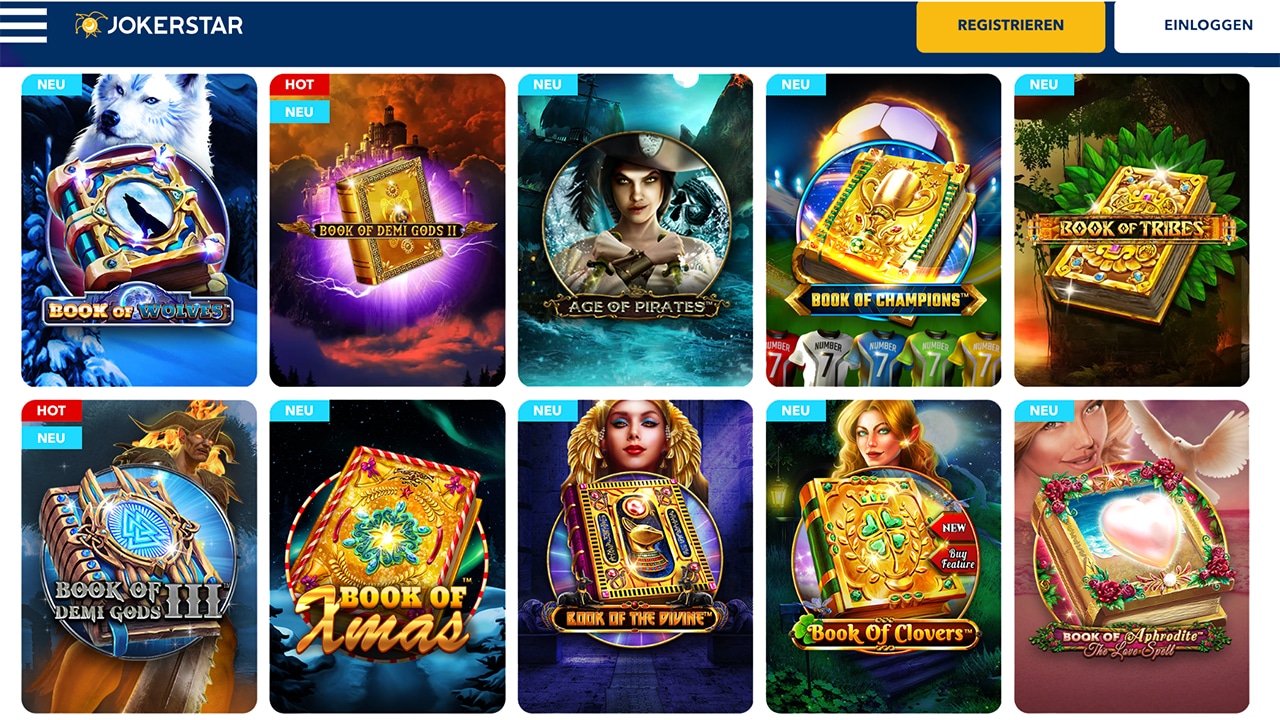 Spinomenal Online-Slots jetzt bei Jokerstar spielen