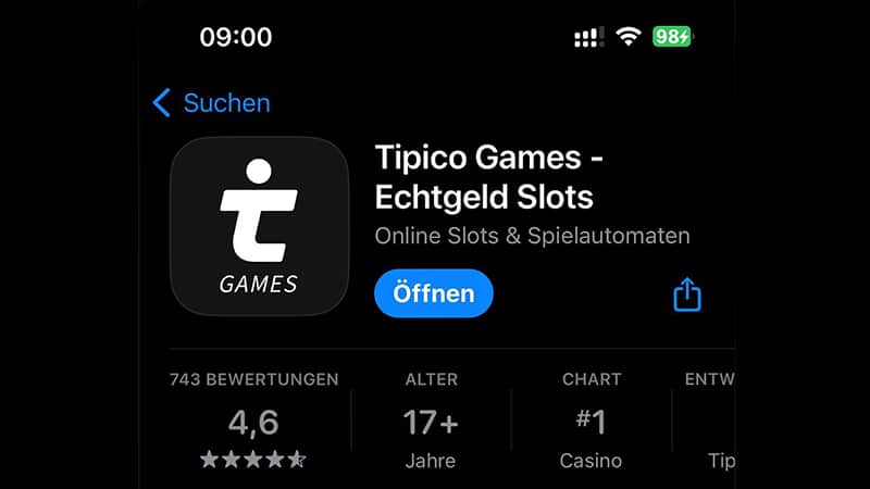 Tipico in den iPhone‑Top‑Charts Spitze!