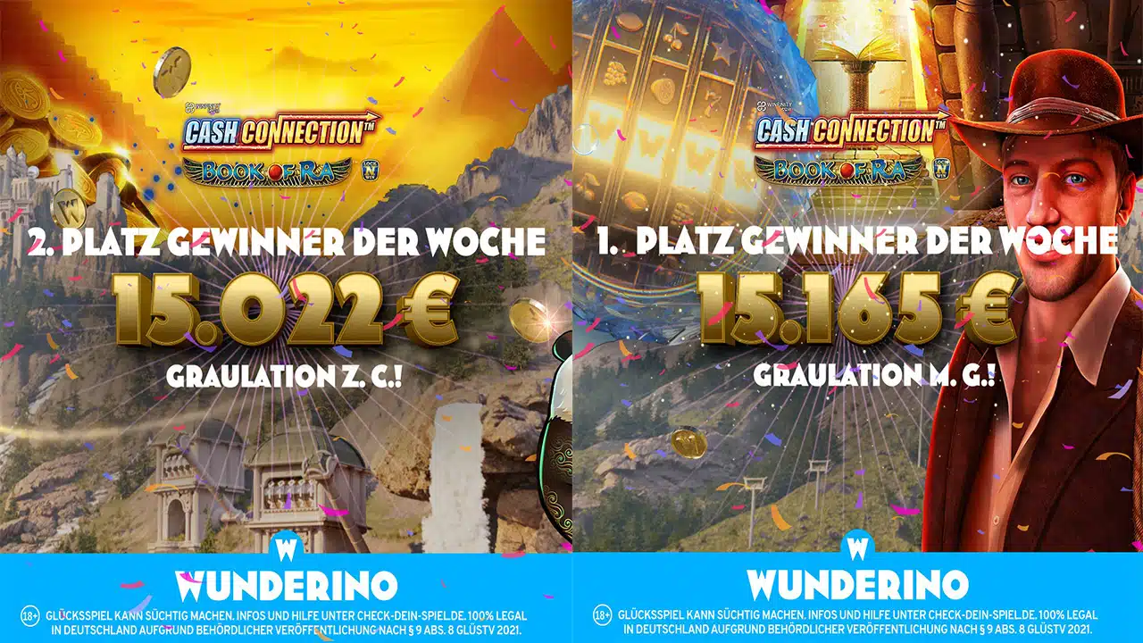 Cash Connection Book of Ra hohe Auszahlungen bei Wunderino Cash Connection Book of Ra hohe Auszahlungen bei Wunderino