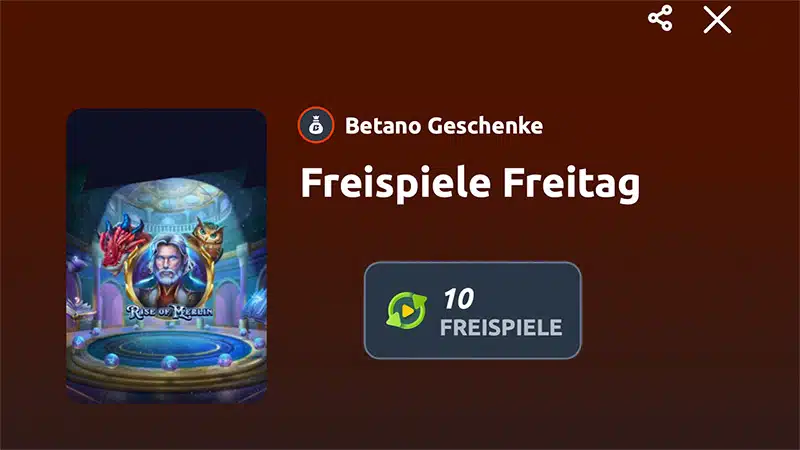 Nur bei Betano &ndash; Freitag Freispiele ohne Einzahlung auf Rise of Merlin!