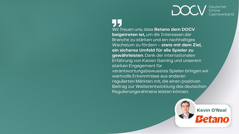 Deutscher Online Casinoverband e.V. – Betano ist neues Mitglied!