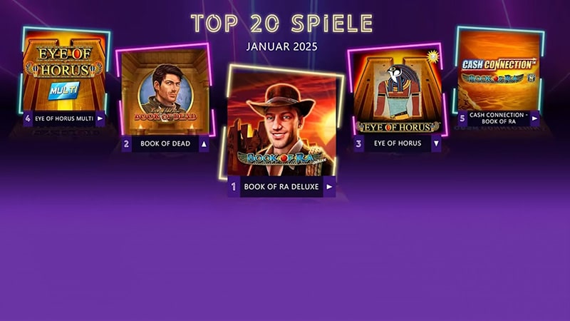 Top 20 Online Slots Januar 2025 Book of Ra 5 Mal dabei! Top 20 Online Slots Januar 2025 Book of Ra 5 Mal dabei!
