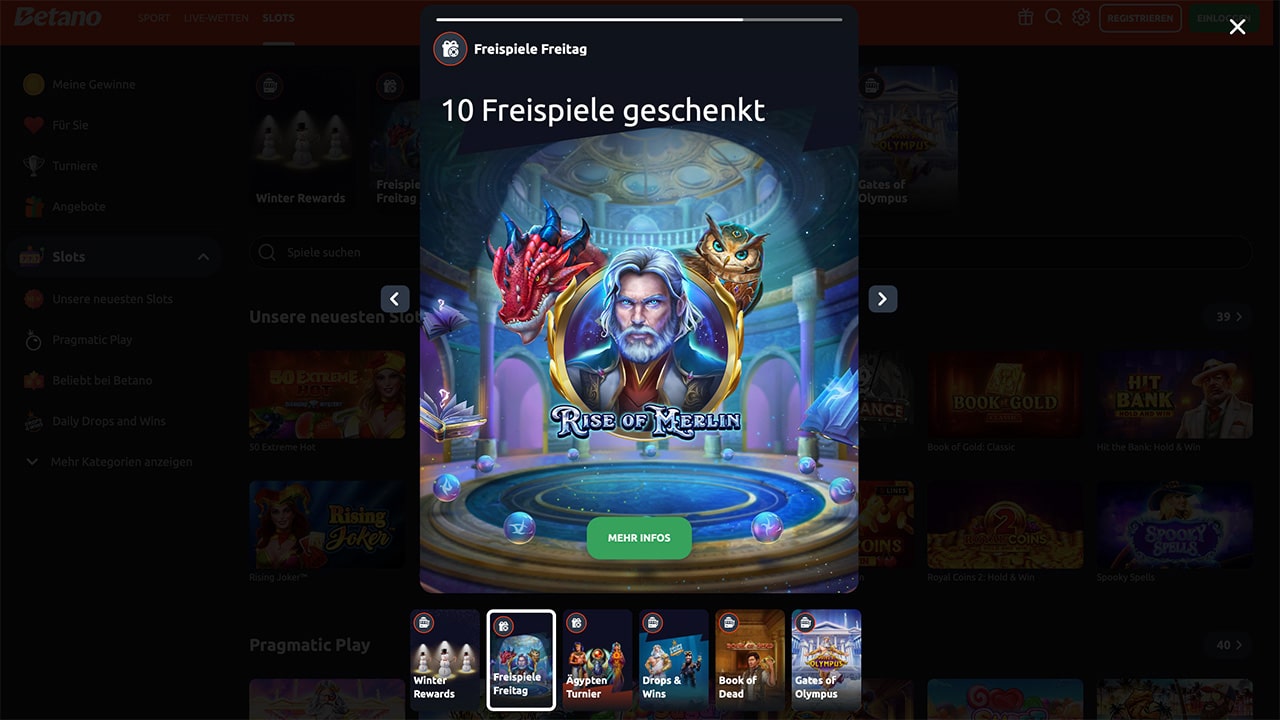 Wie gibt es freitags Freispiele bei Betano?