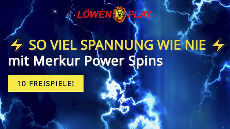 Ganz neu und schon mit Bonus: Löwen Play Merkur Power Spins Freispiele abholen!