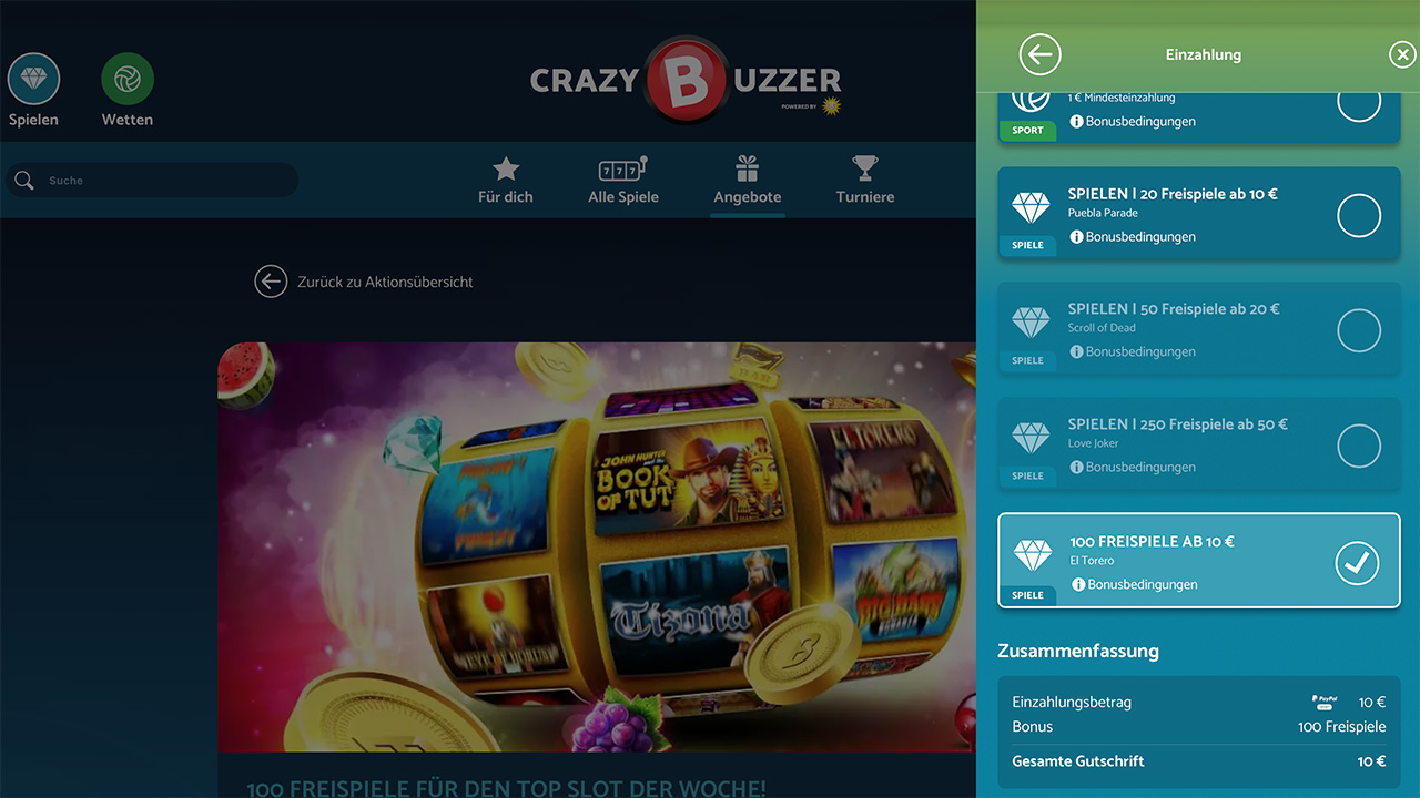 CrazyBuzzer Slot-O-Mat 100 Freispiele CrazyBuzzer Slot-O-Mat 100 Freispiele