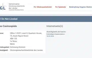 drueckglueck schleswig holstein online casino neu auf der ggl whitelist
