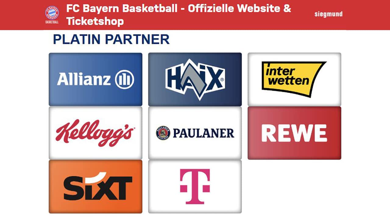 FC Bayern München Basketball Platin Partner FC Bayern München Basketball Platin Partner