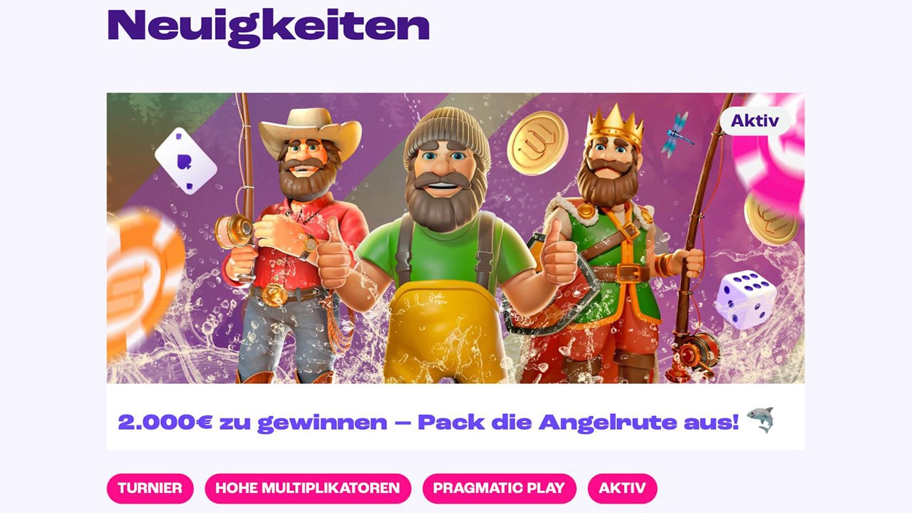 SPINZ Big Bass Turnier starten SPINZ Big Bass Turnier starten