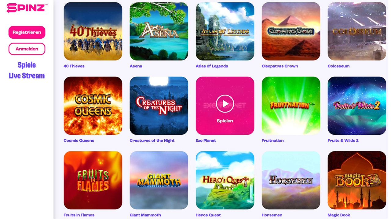 SPINZ BW Gaming Spiele SPINZ BW Gaming Spiele